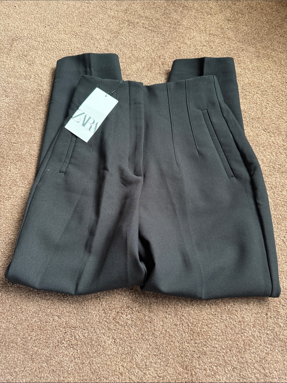 Zara Classic Black Women's Trousers with Tag - XS